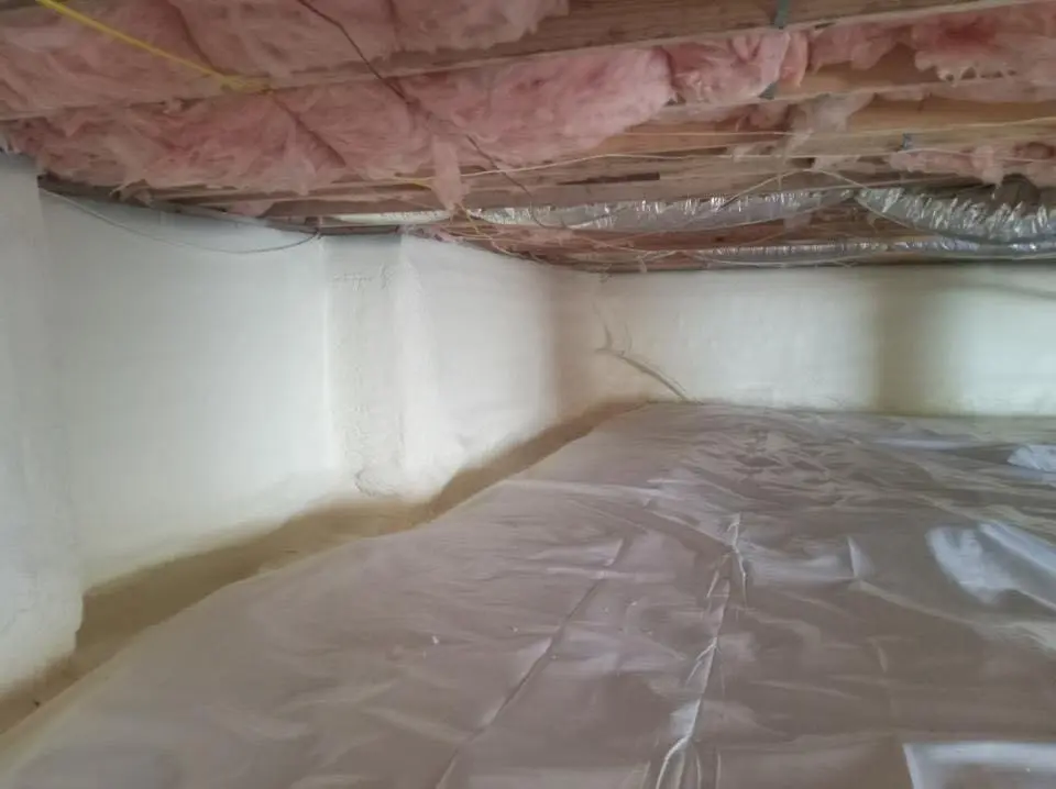 Crawl space encapsulation with closed-cell spray foam for Attic Insulation in Mabank